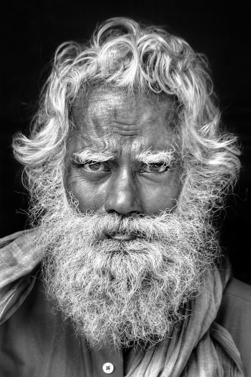 Gratis Fotos de stock gratuitas de barba, Bigote, blanco y negro Foto de stock