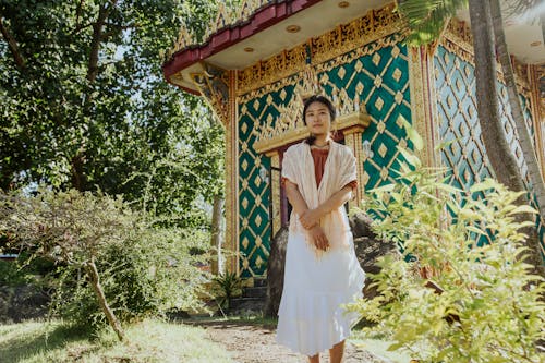 Immagine gratuita di abbigliamento tradizionale, alberi, buddista