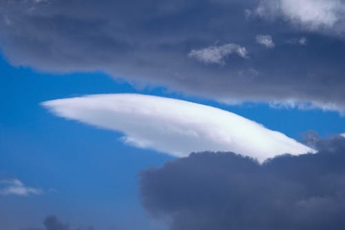 Clouds in blue sky on sunny day