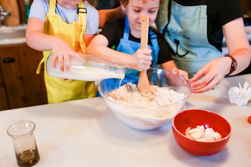 People Baking in a Kitchen