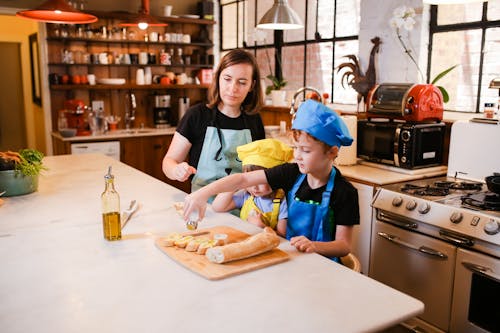 Kids Preparing Food on the Table