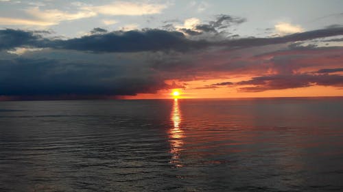 View of a Sunset over Sea