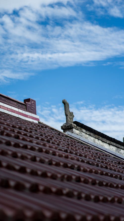 Gratis stockfoto met Aziatische architectuur, blauwe lucht, detailopname
