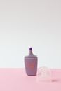 Pink and White Perfume Bottle