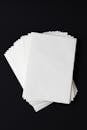 White Paper on Black Background