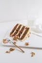 Sliced Cake on White Ceramic Plate