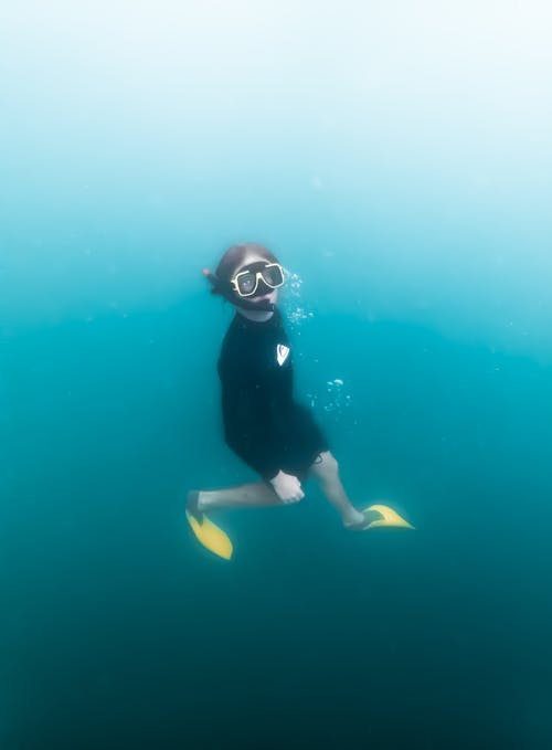 Free Person Underwater Stock Photo