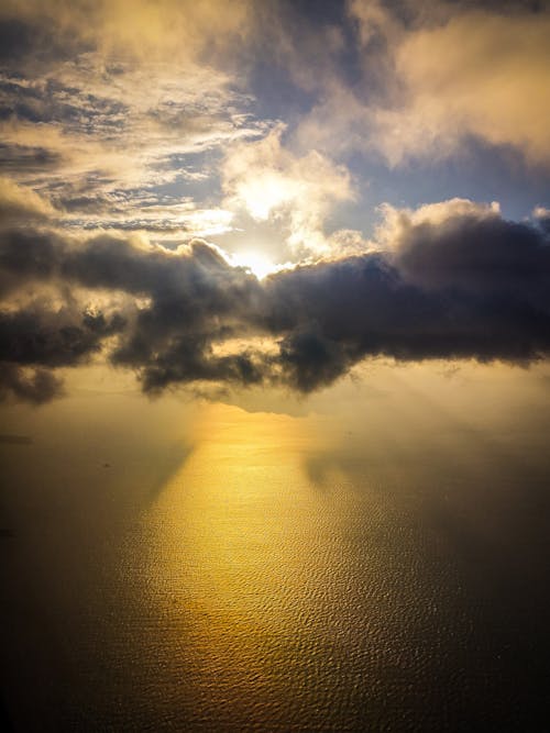 Body of Water Under A Dark Cloudy Sky