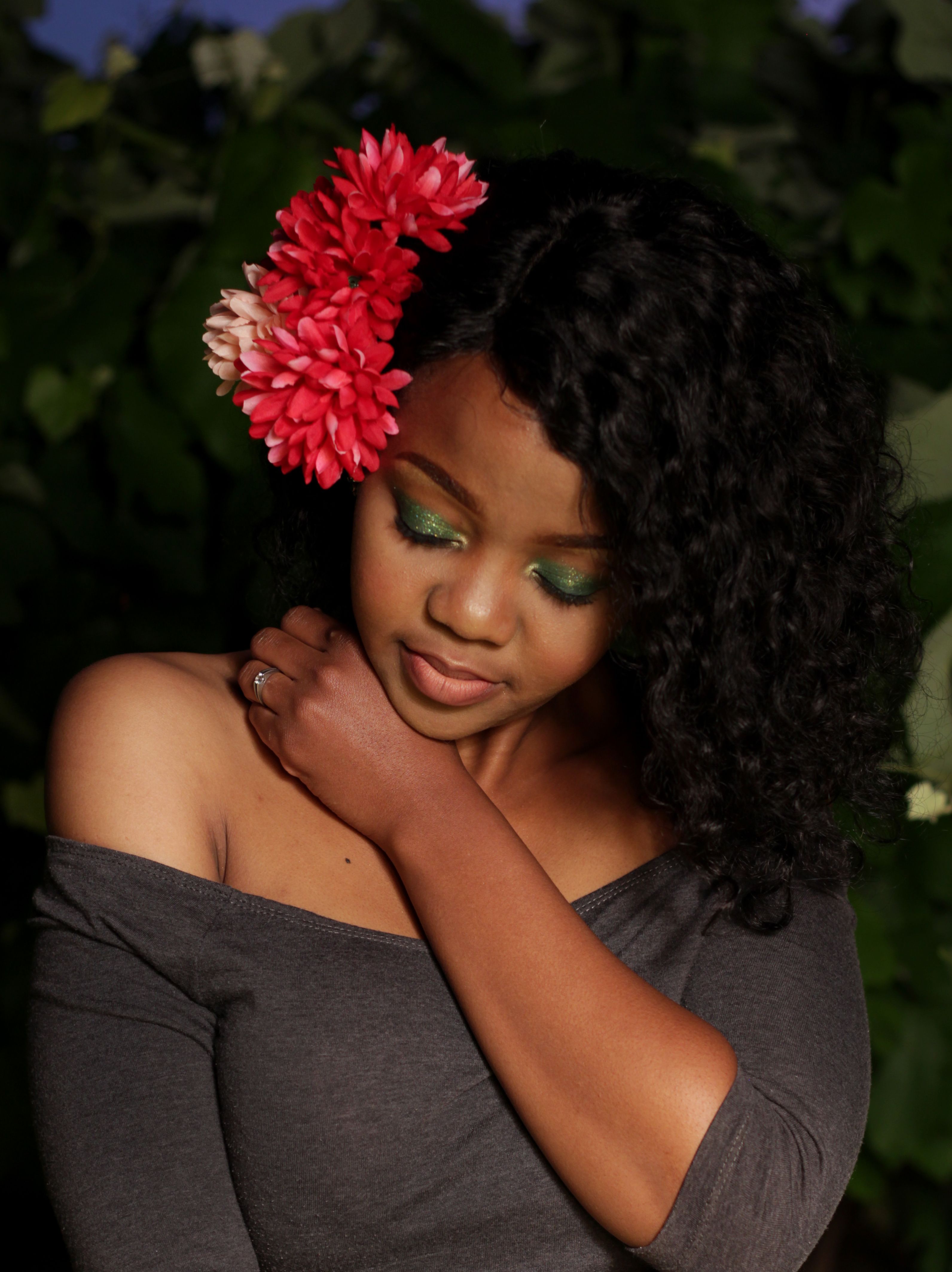 Blusa Ciganinha Floral Verde