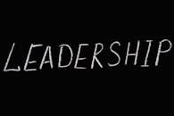 Leadership Lettering Text on Black Background
