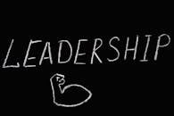 Leadership Lettering Text on Black Background