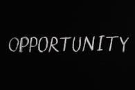 Opportunity Lettering Text on Black Background