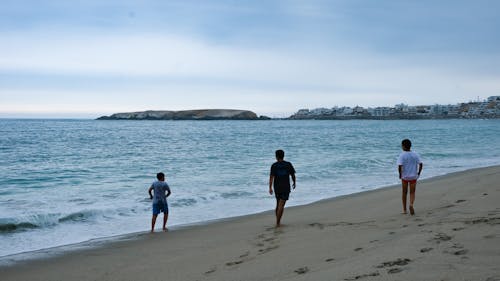 Бесплатное стоковое фото с берег, вид сзади, голубое небо