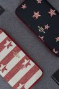 Red and White Star Print Design On Wallets