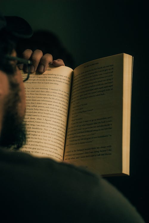 Free Man Reading A Book  Stock Photo