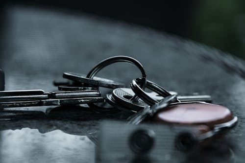 Silver Keys In Close Up Photography