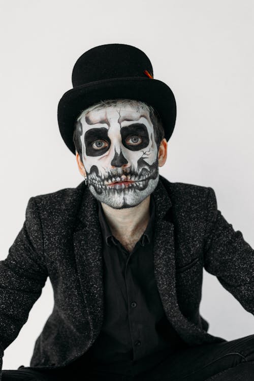 Man With A Skull Face Paint · Free Stock Photo