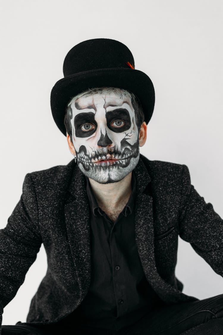 Man With A Skull Face Paint