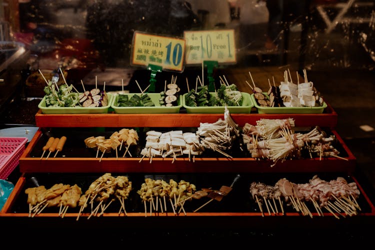 Assorted Street Food On Display