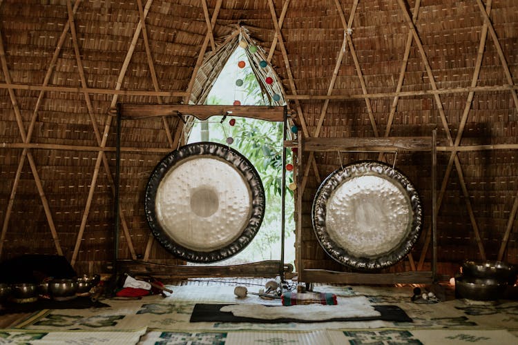 Two Gongs Inside The Shack