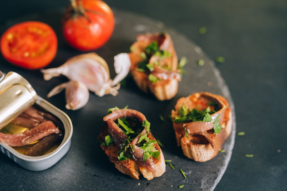 Anchovy and Tomato Bruschetta