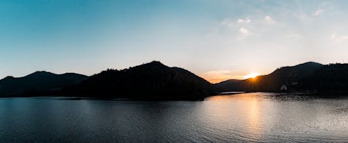 doğa, göl manzarası, Güneş içeren Ücretsiz stok fotoğraf