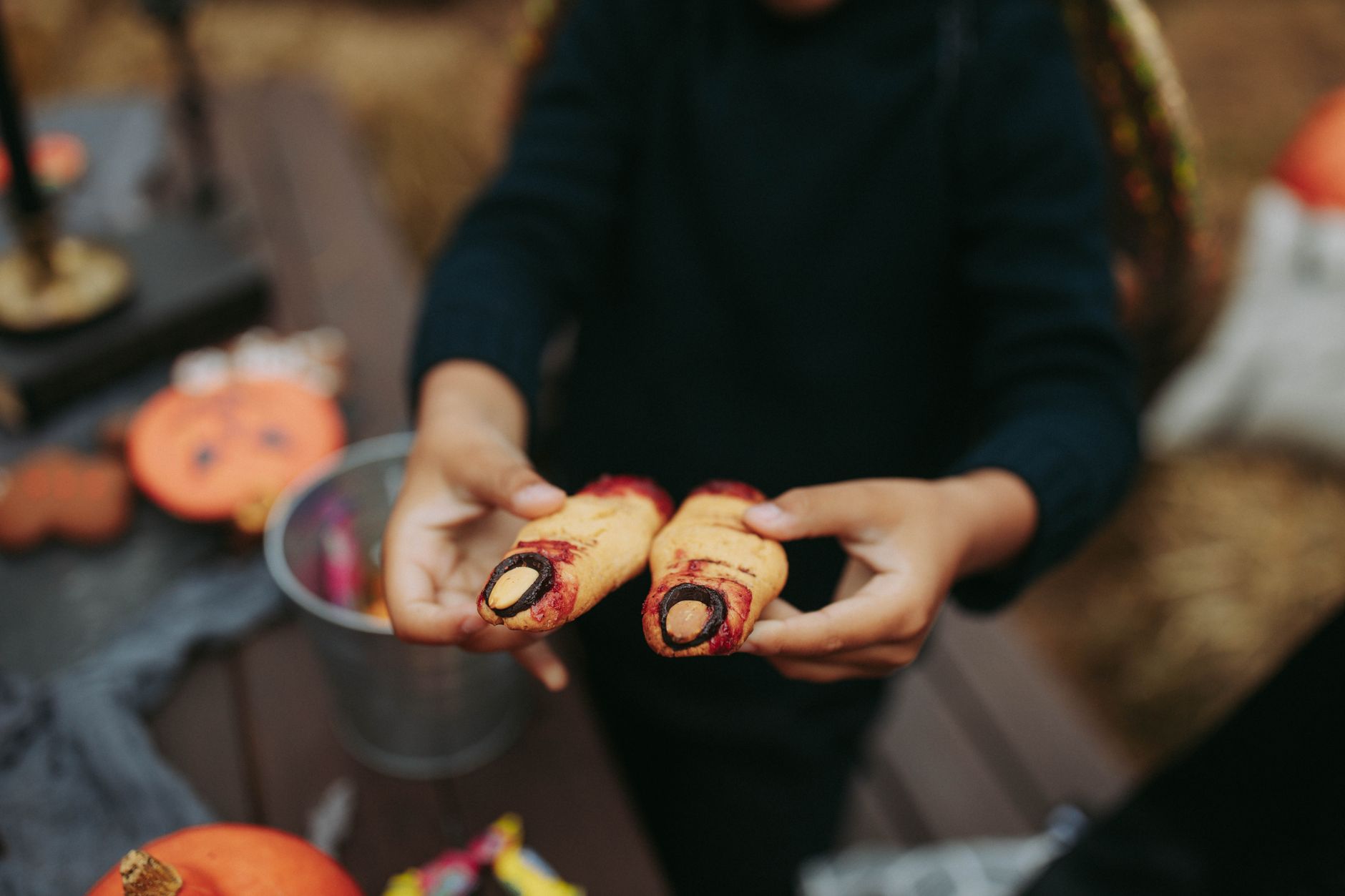 Witch Finger Cookies on a baking tray