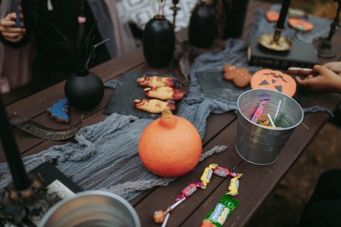 Free Candies in a Bucket Stock Photo