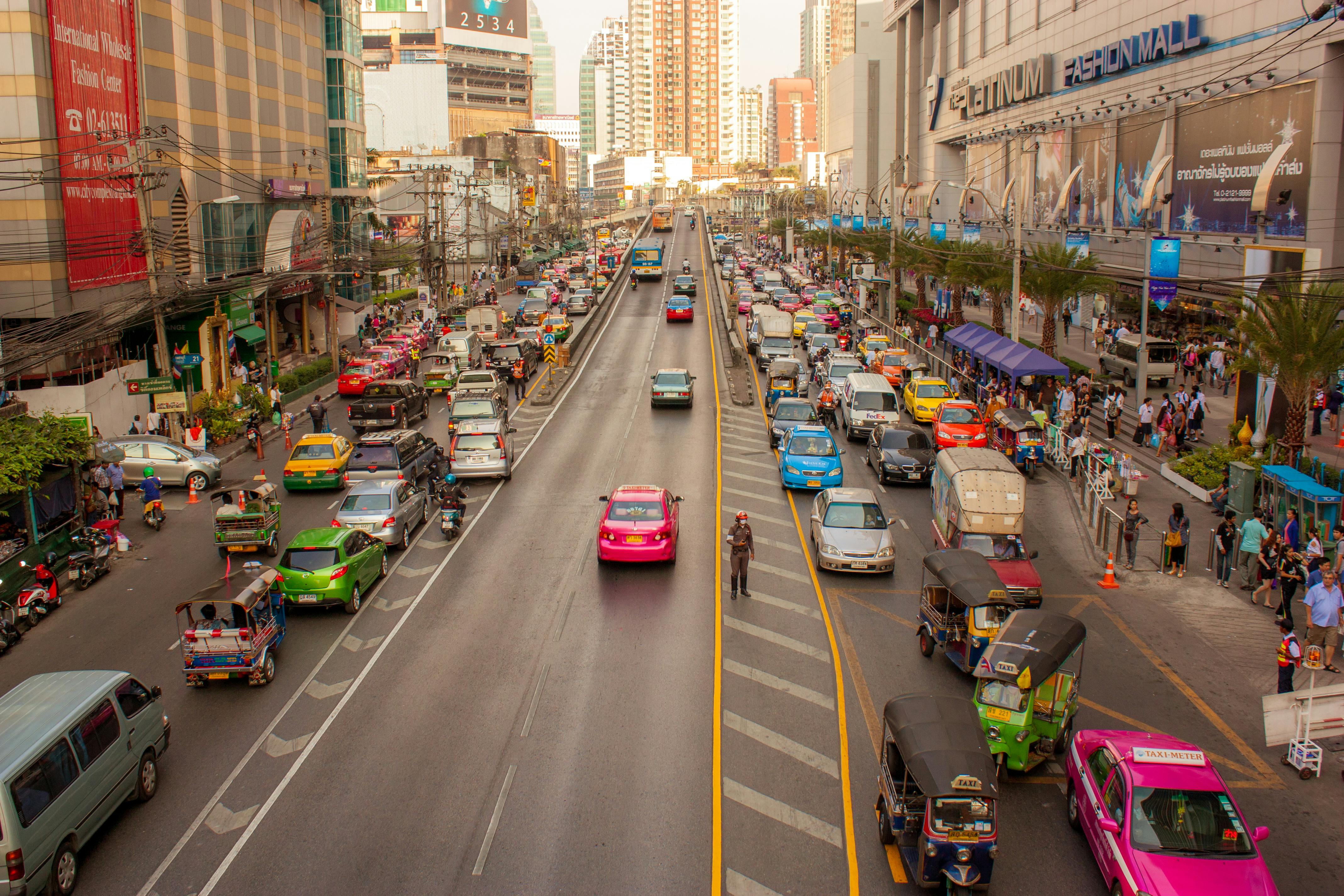 cars on the road