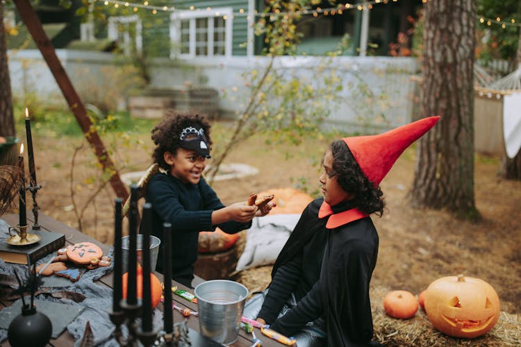 Children Wearing Costumes