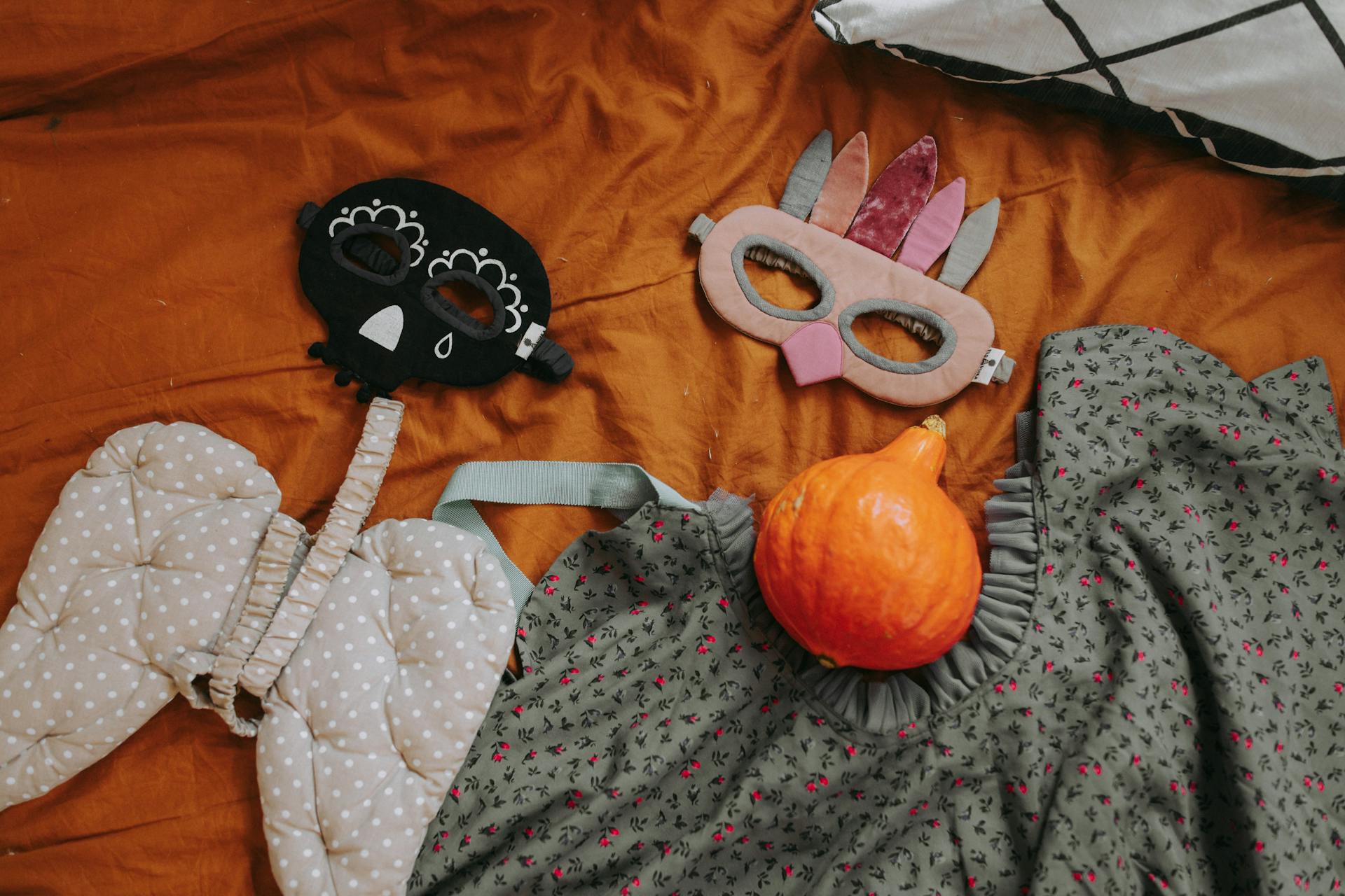 A Close-Up Shot of Halloween Costumes