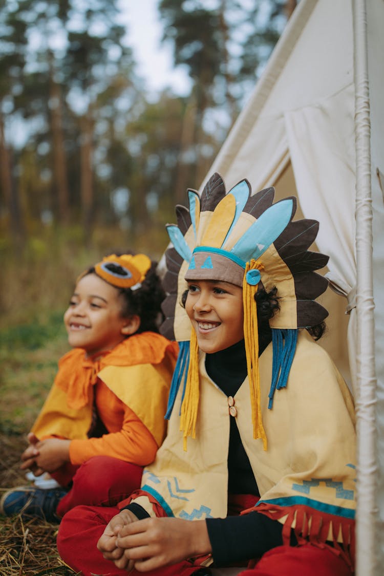 Kids Wearing Halloween Costumes