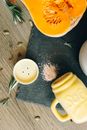 White Ceramic Mug With Yellow Liquid