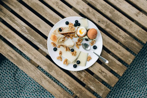 Sliced Banana on White Ceramic Plate