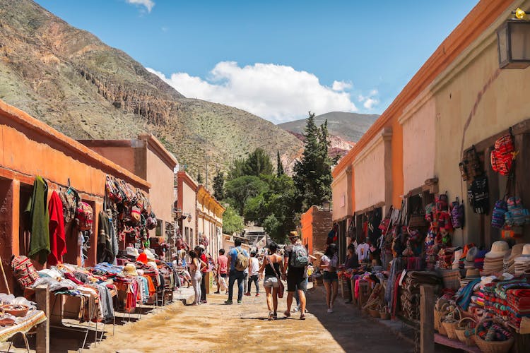 Traditional Craft And Clothing Market In Mountain Village