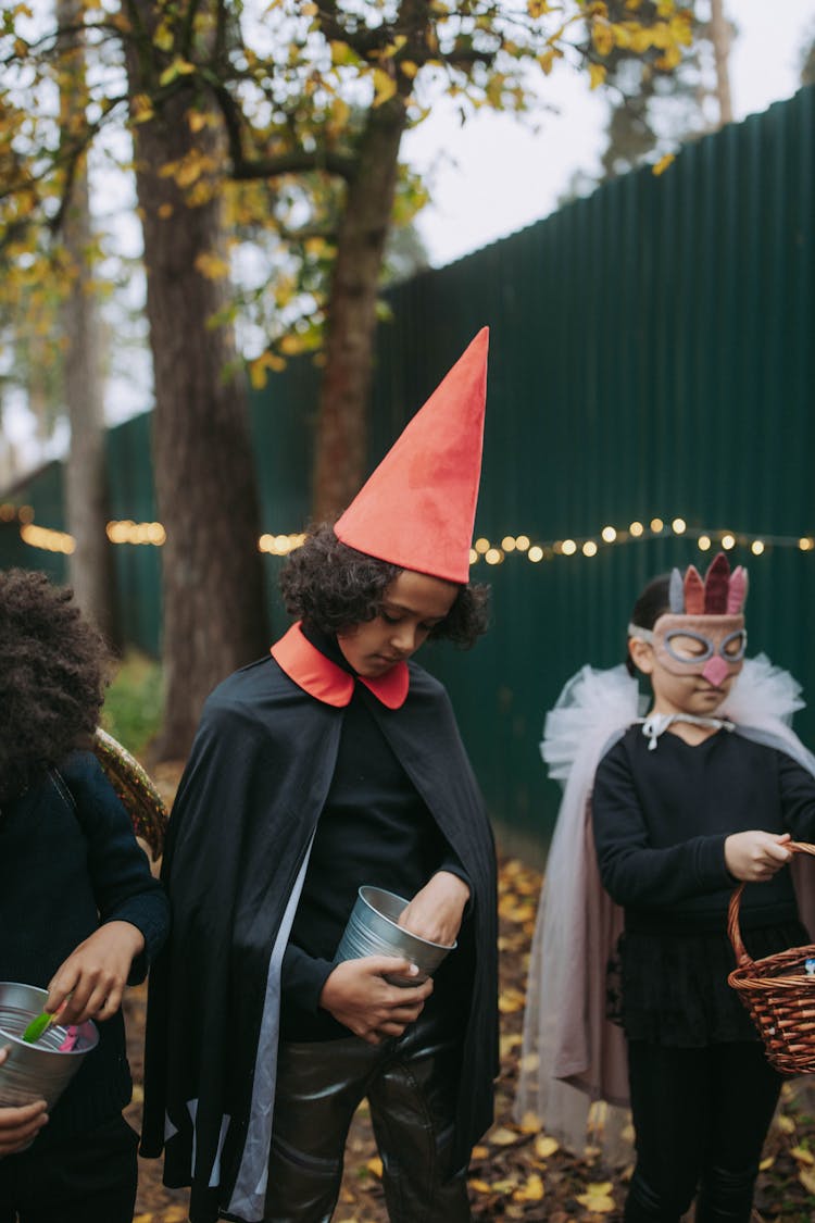 Children In Halloween Costumes 