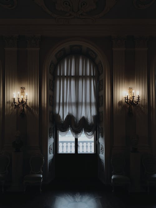 Darmowe zdjęcie z galerii z cień, kurtyna, okna