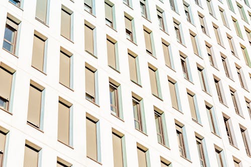 Windows of tall construction in daytime