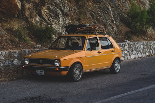 Free Car Parked on the Side of the Road Stock Photo