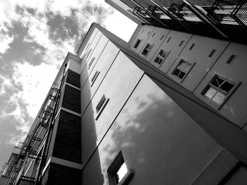 Worm's Eye View of Gray Building