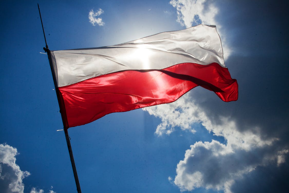 Free Flag of Poland Stock Photo