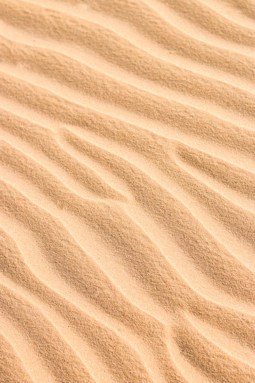 Textured background of golden sand in desert