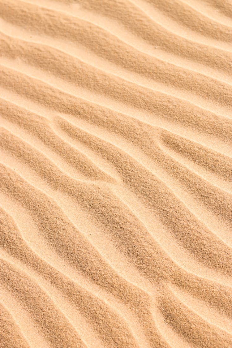 Textured Background Of Golden Sand In Desert