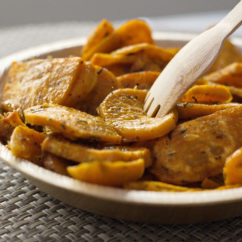 One-Pot Roasted Sweet Potato and Crispy Cilantro Mujadara