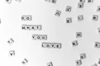 White and Black Scrabble Tiles