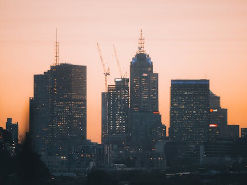 City Skyline During Sunset