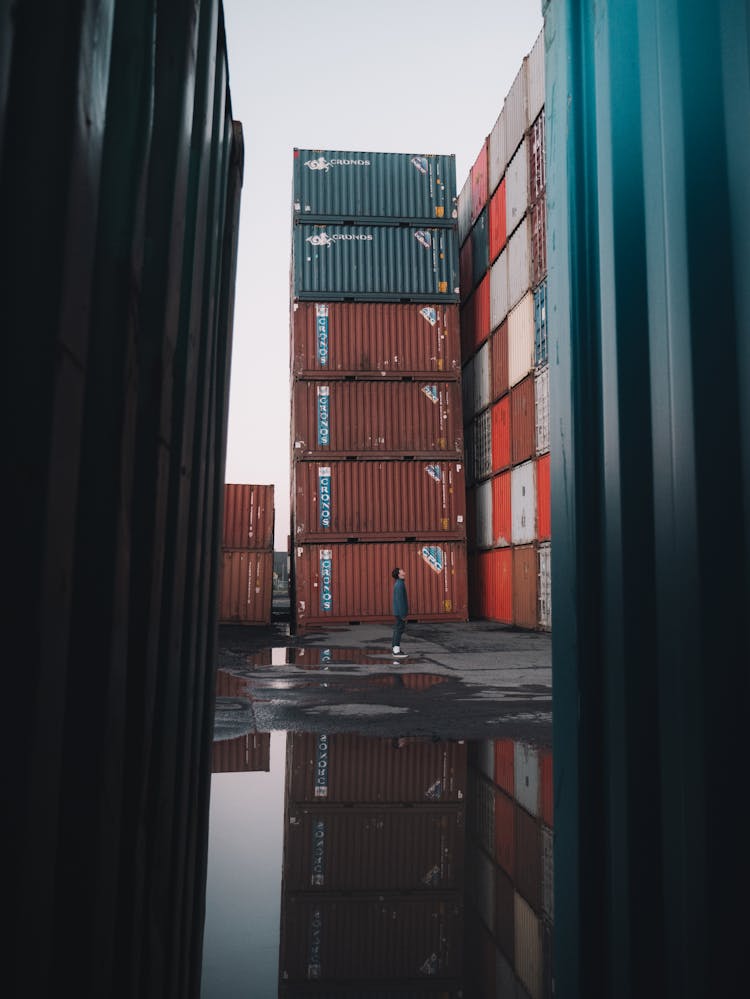 Stack Of Shipping Containers