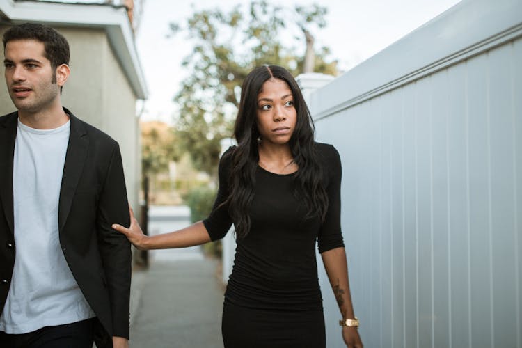 Couple Wearing Black Outfit