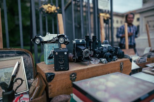 Бесплатное стоковое фото с аналоговый, блошиный рынок, камеры