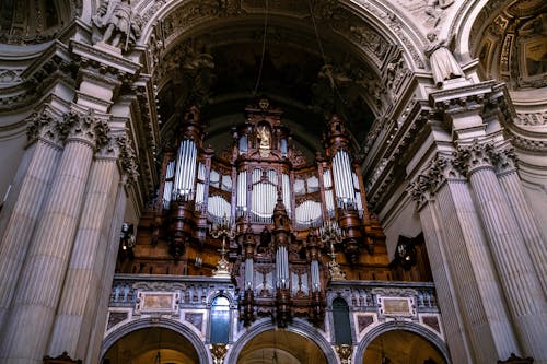 Free Organs in the Berlin Cathedral, Berliner Dom, Berlin, Germany Stock Photo